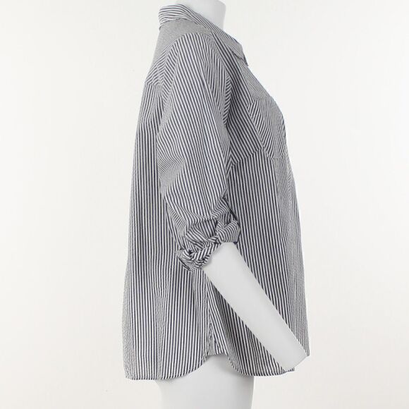 Tommy Hilfiger Plus Size Striped Roll-Tab Top - Picture 5 of 5